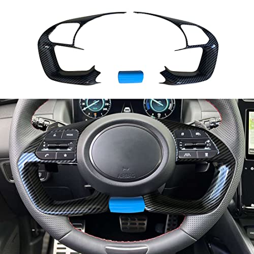 Carbon Fiber Wheel Cover Trim Fit Hyundai Elantra 2021-2023 Santa Cruz 2022-2023 Tucson 2022-2023